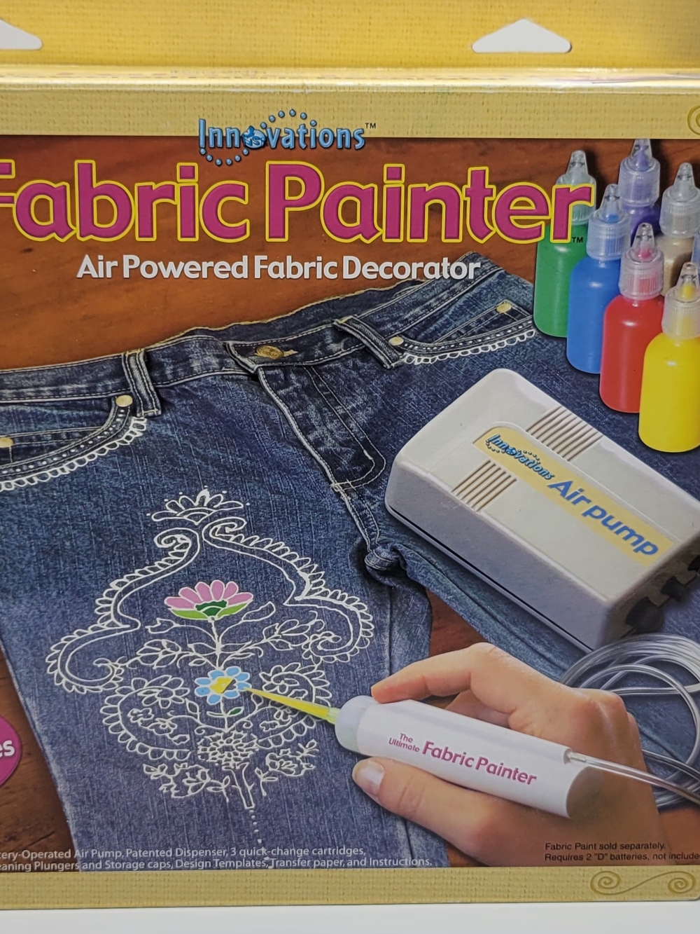 Fabric Painter - White Handheld Air-Powered Fabric Decorator